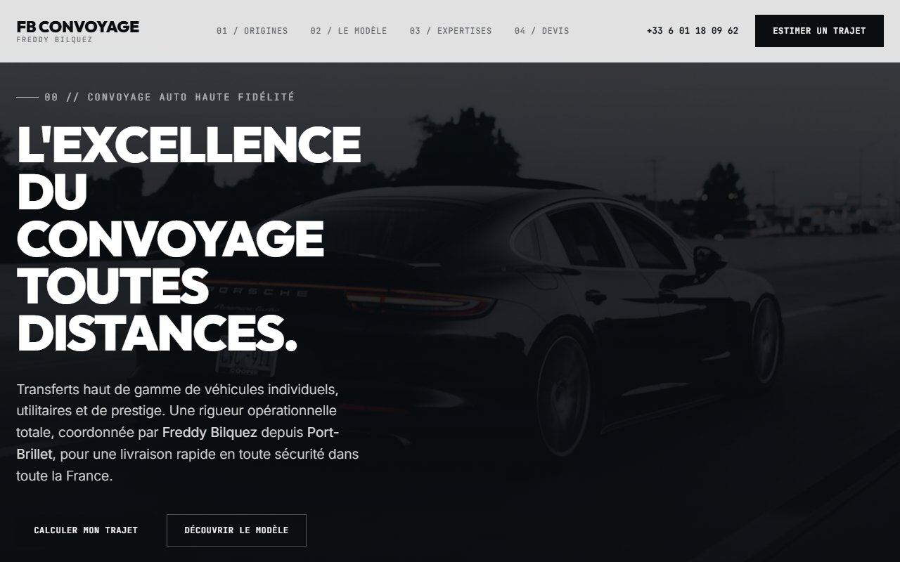 Aperçu site FB Convoyage Automobile